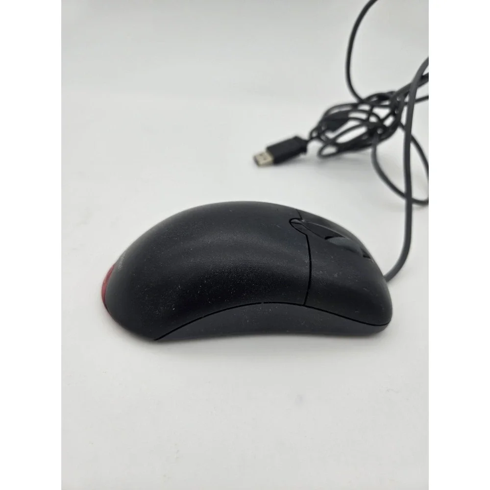 Genuine Microsoft Wheel‎ Mouse Optical 1.1A Model X802382 Black USB Mouse Works